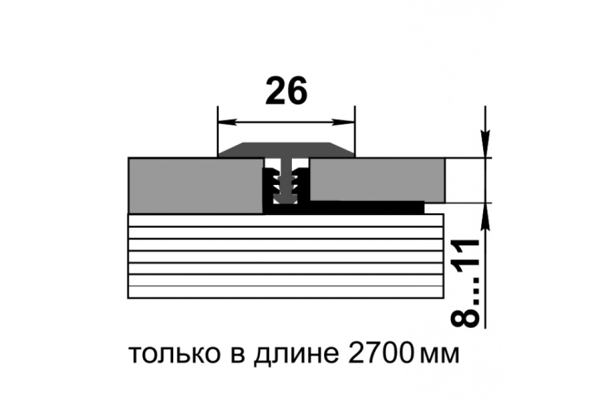 Стыкоперекрывающие порожки длина. Профиль т-образный ПС09.2700. ПС 11.2700.105. Одноуровневый порог ПС 11, анод шампань 042 л, l=2700мм. ПС 09-2.2700.001.