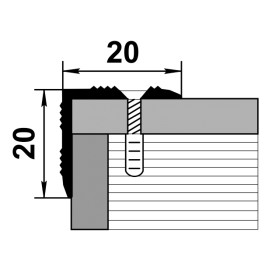 Угловой порог ПУ 05 без покрытия 00