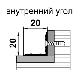 Угловой порог ПУ 05-1 анод золото 02л