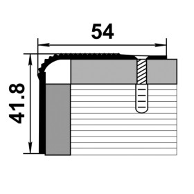 Угловой порог ПУ 02 анод шампань 042л