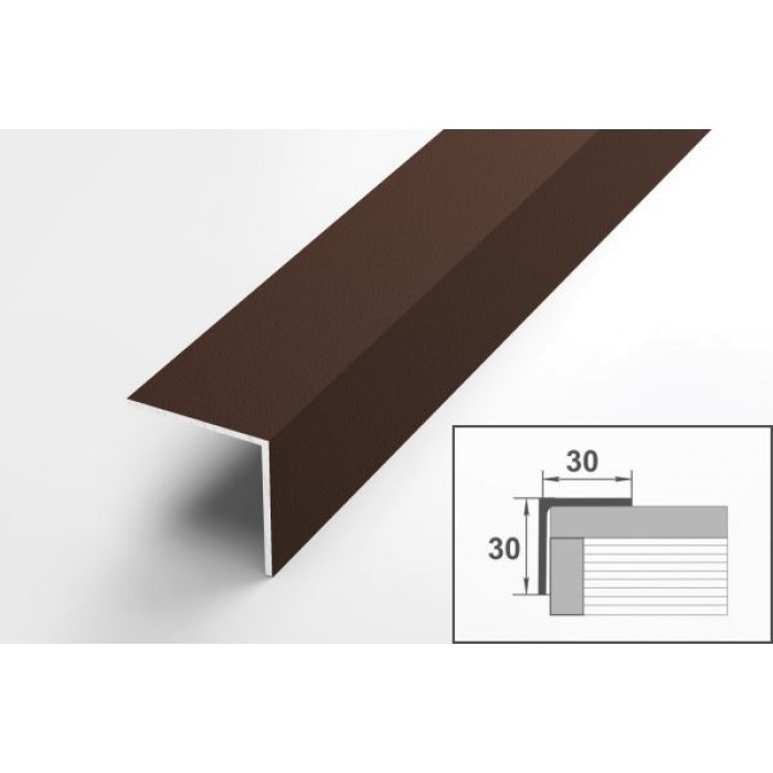 Уголок равнополочный Уп 12-27 шоколад 03 30х30 мм