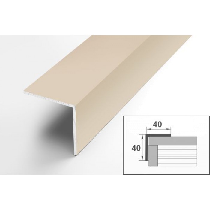 Уголок равнополочный Уп 15-27 анод шампань 042л 40х40 мм