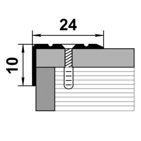 Угловой порог ПУ 01 без покрытия 00