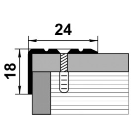 Угловой порог ПУ 03 анод шампань 042л