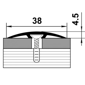 Ламинированный порог ЛС 04-3 дуб венге 4095