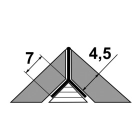 Y-образный профиль (мерседес) ПП 05-4 анод серебро 01л