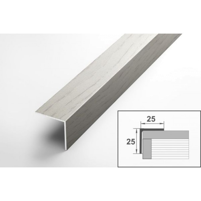 Уголок равнополочный Уп 09-27 дуб арктик 105 25х25 мм