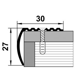 Угловой порог ПУ 04 без покрытия 00
