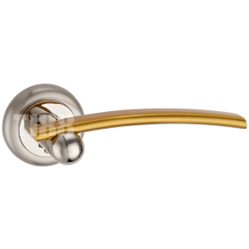 Межкомнатная дверная ручка TIXX "Белла", латунь матовая/никель матовый Межкомнатная дверная ручка TIXX "Белла", латунь матовая/никель матовый