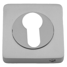 Накладка квадратная на цилиндр Renz ЕТ 02 хром матовый/хром блестящий