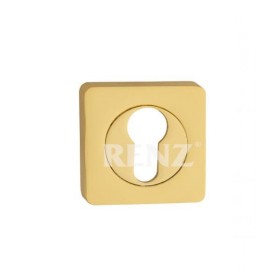 Накладка квадратная на цилиндр Renz ЕТ 02 латунь блестящая